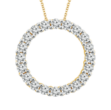 BW James Jewelers Yellow Gold Circling Back Diamond Necklace