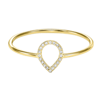 Gemsone Fashion Ring 14K Pear Shape Diamond Ring