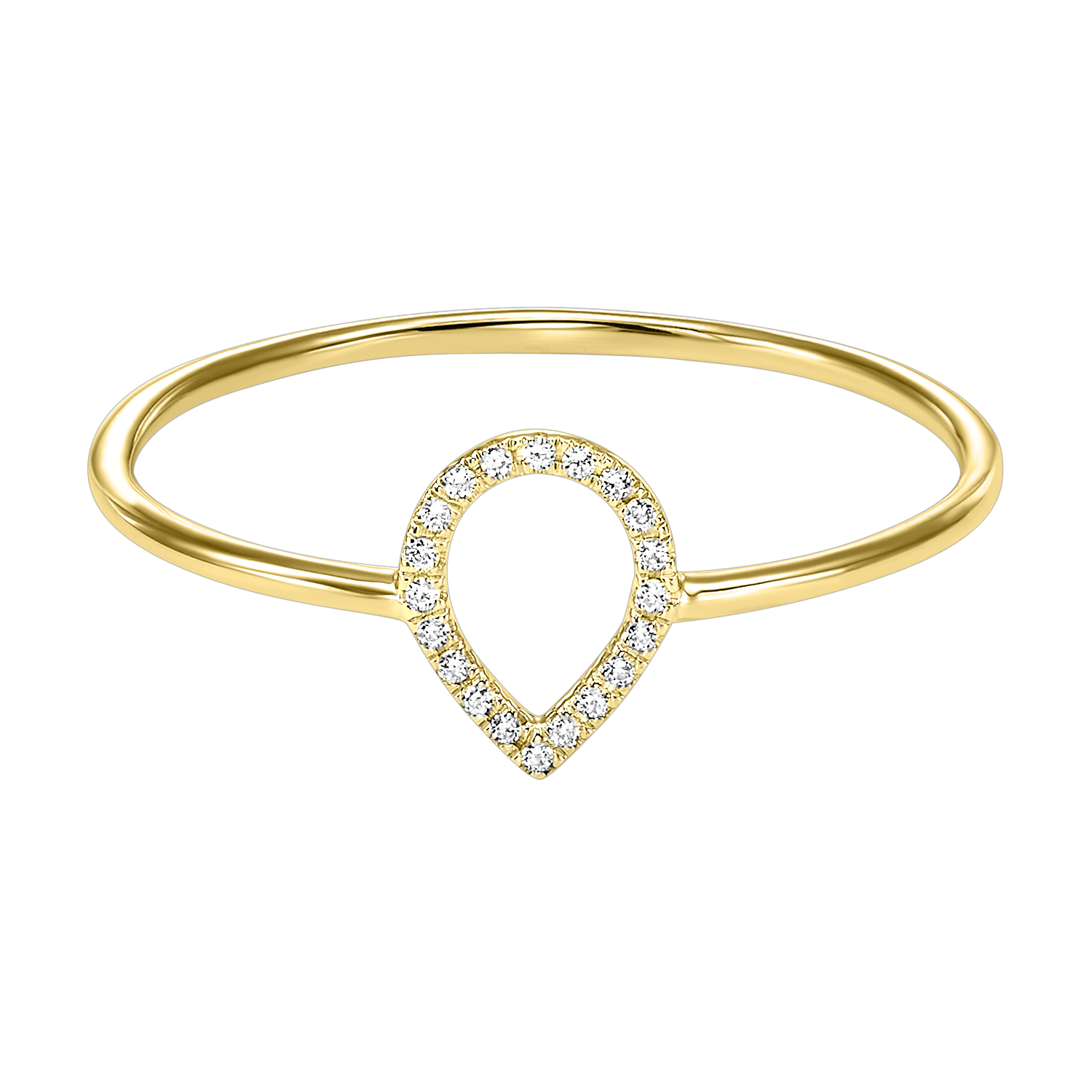 Gemsone Fashion Ring 14K Pear Shape Diamond Ring