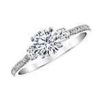 Love Story Engagement Ring Love Story  Classic Three Stone Plus  Diamond Engagement Ring