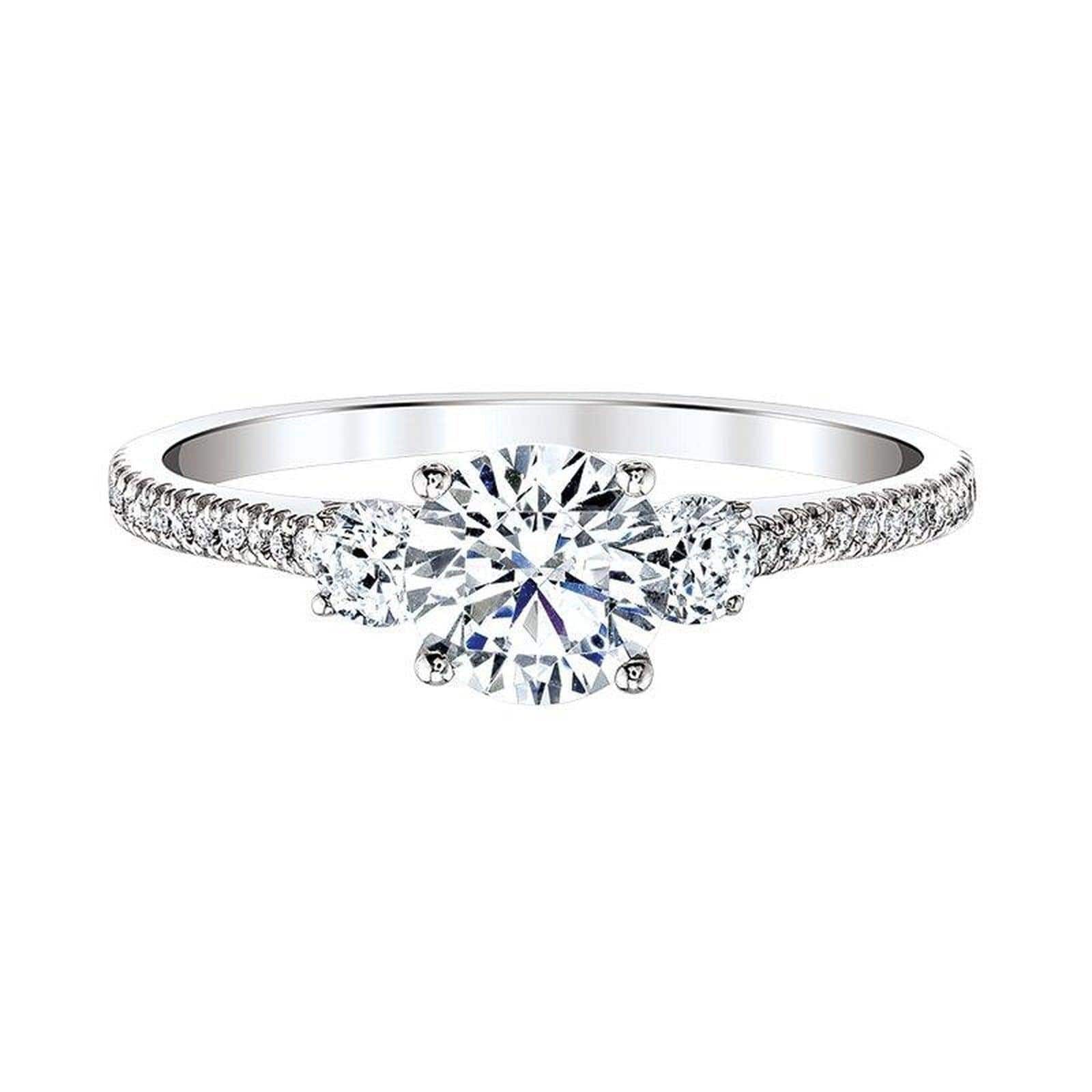 Love Story Engagement Ring Love Story  Classic Three Stone Plus  Diamond Engagement Ring