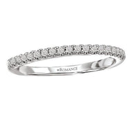 Romance Wedding Band Round 18kt White Gold Matching Diamond Wedding Band