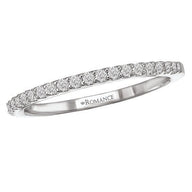 Romance Wedding Band Round 18kt White Gold Matching Diamond Wedding Band