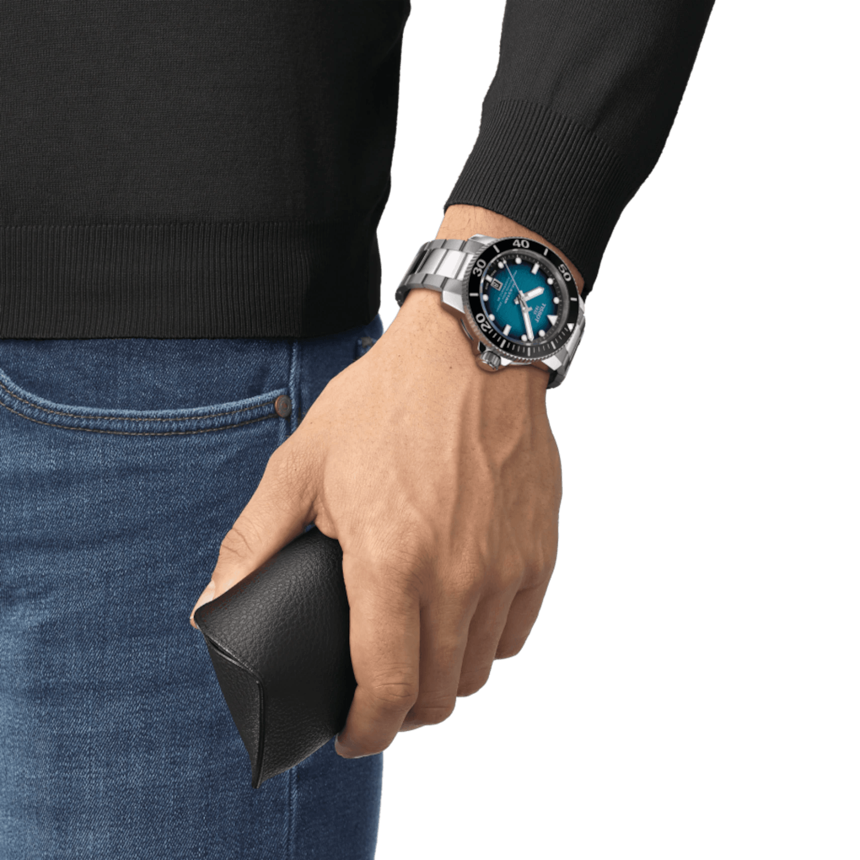 Tissot watches Tissot Seastar 2000 Professional Powermatic 80 Swiss Made Dive Watch Black With Ocean Blue