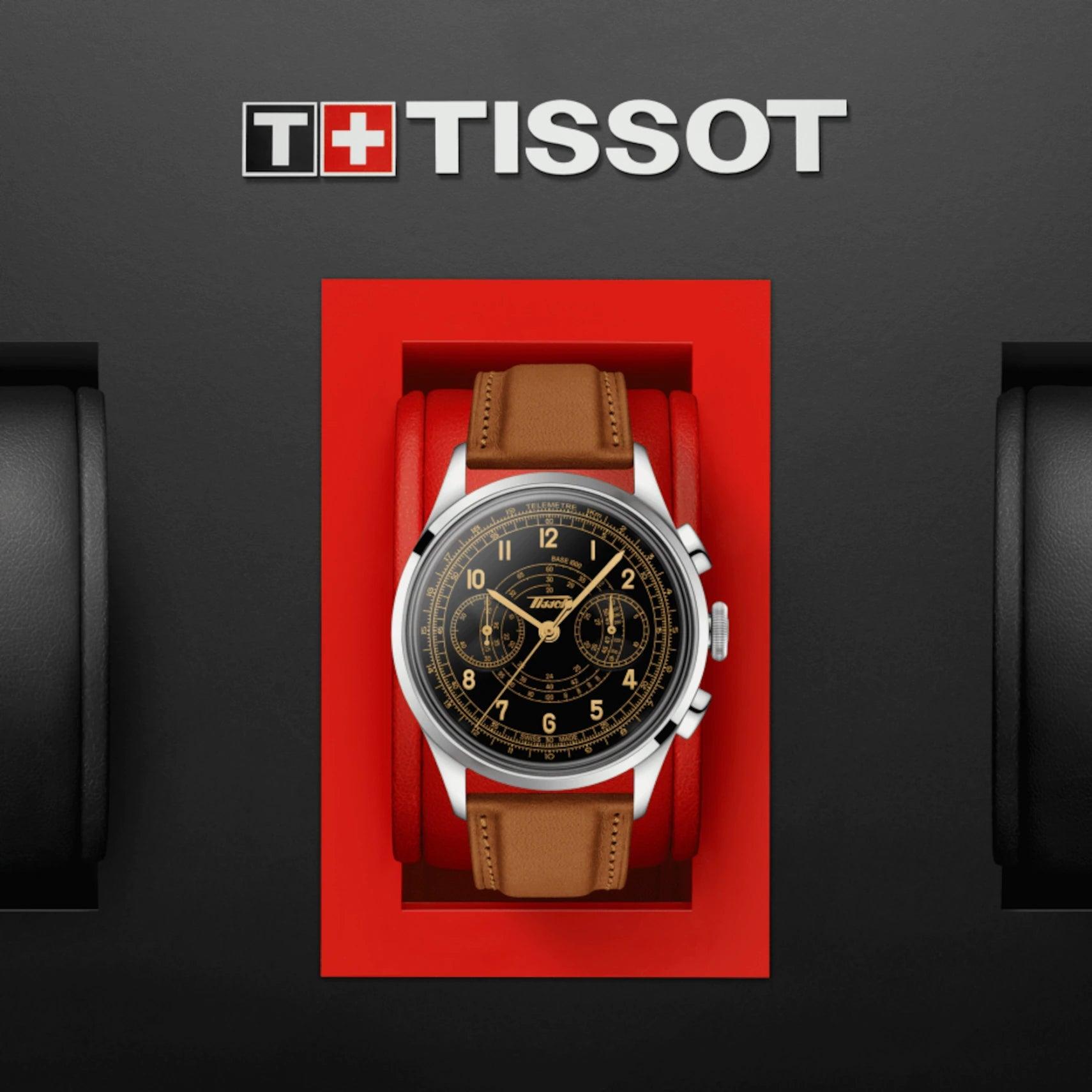 Tissot watches TISSOT TELEMETER 1938 Brown Leather Band Swiss Made Watch