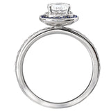 Halo Semi Mount Diamond and Gemstone Ring Engagement Rings BW JAMES 
