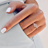 Three Stone Semi-Mount Diamond Ring Engagement Rings BW JAMES 