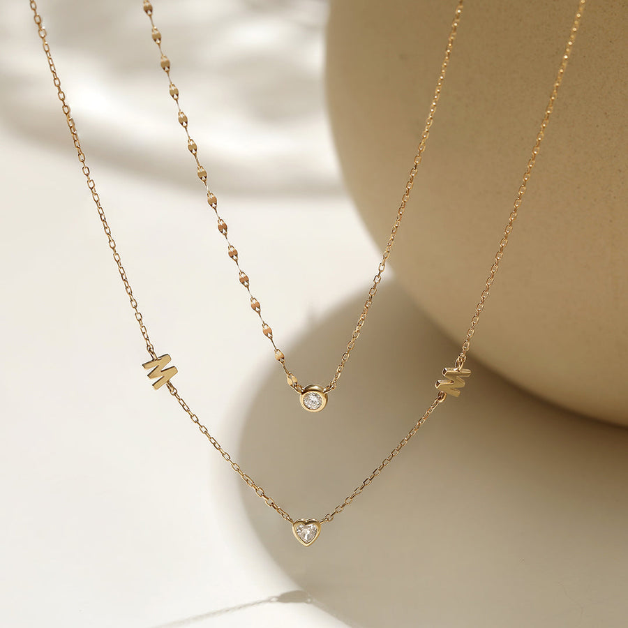 MAE | White Sapphire Mom Necklace Necklaces AURELIE GI 