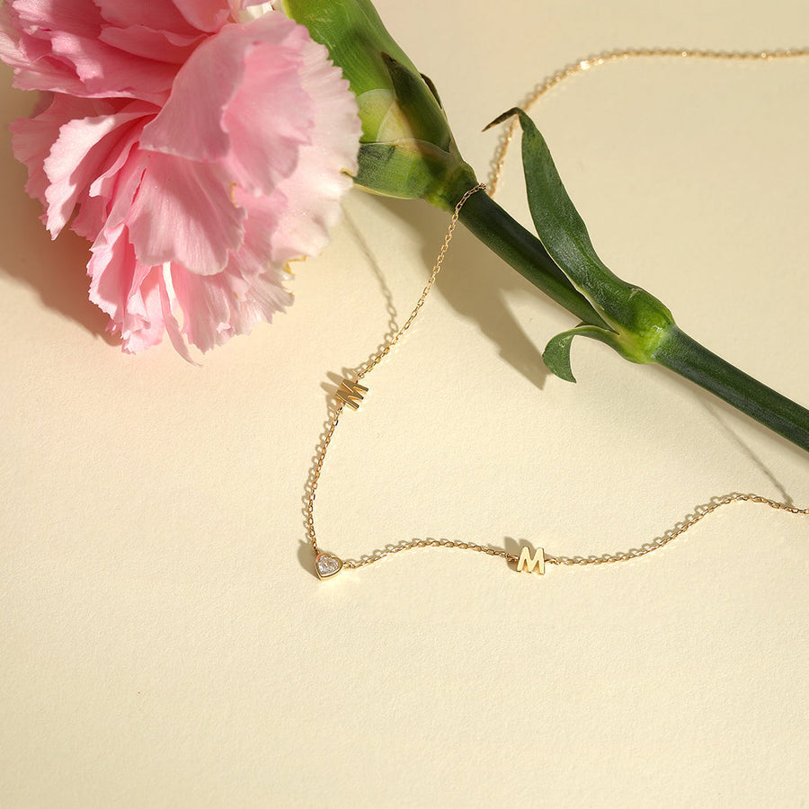 MAE | White Sapphire Mom Necklace Necklaces AURELIE GI 