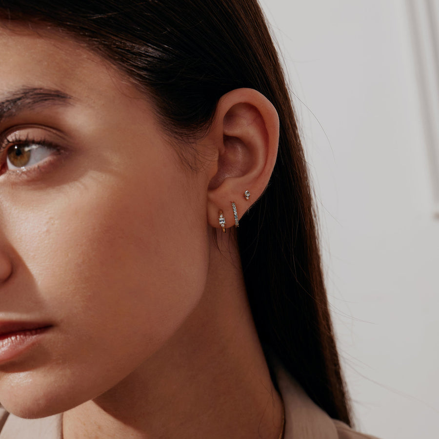 BECK | Aquamarine and Diamond Single Stud Earring Studs AURELIE GI 