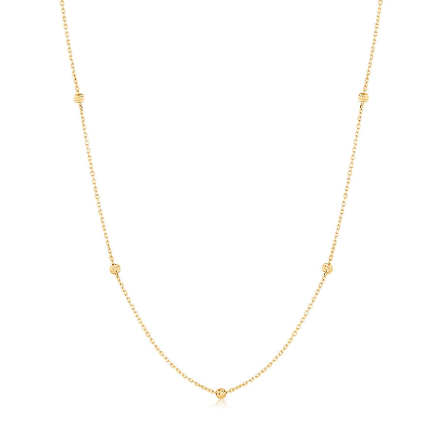 SKYE | Diamond Cut Bead Necklace Necklaces AURELIE GI Yellow Gold 