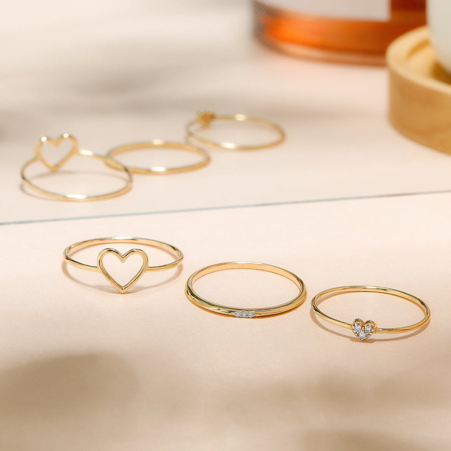 SOPHIE | Diamond Heart Ring Rings AURELIE GI 