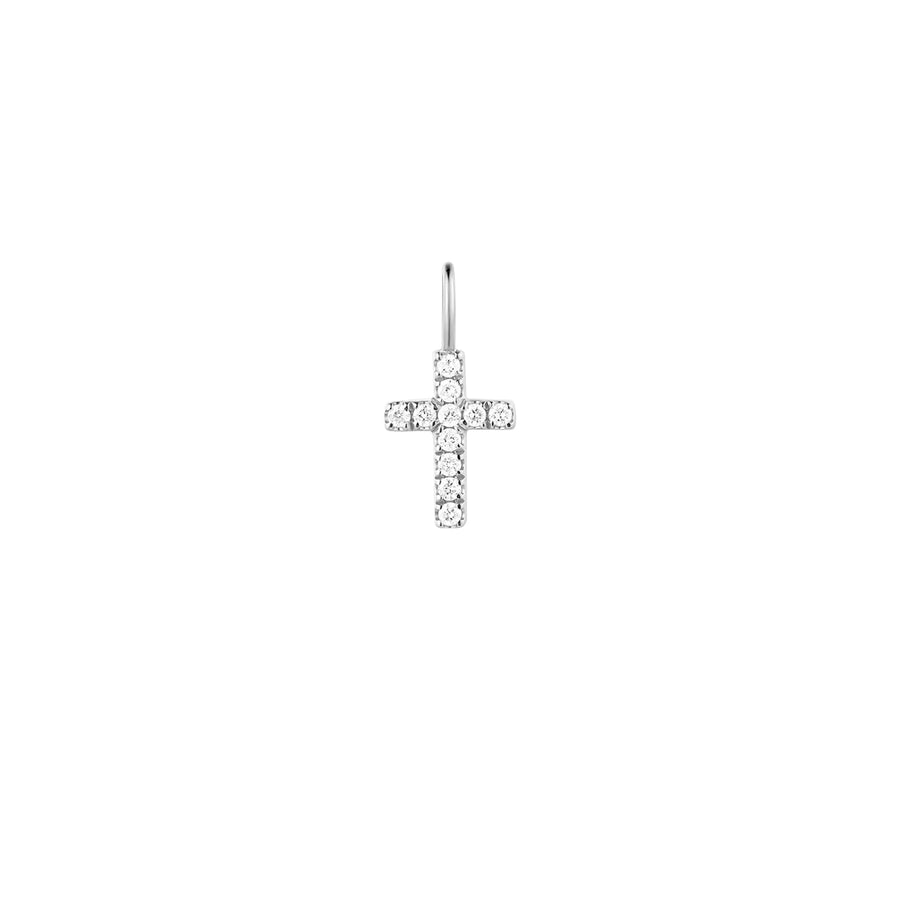 ESTHER | Diamond Cross Pendant Necklace Charms AURELIE GI White Gold 