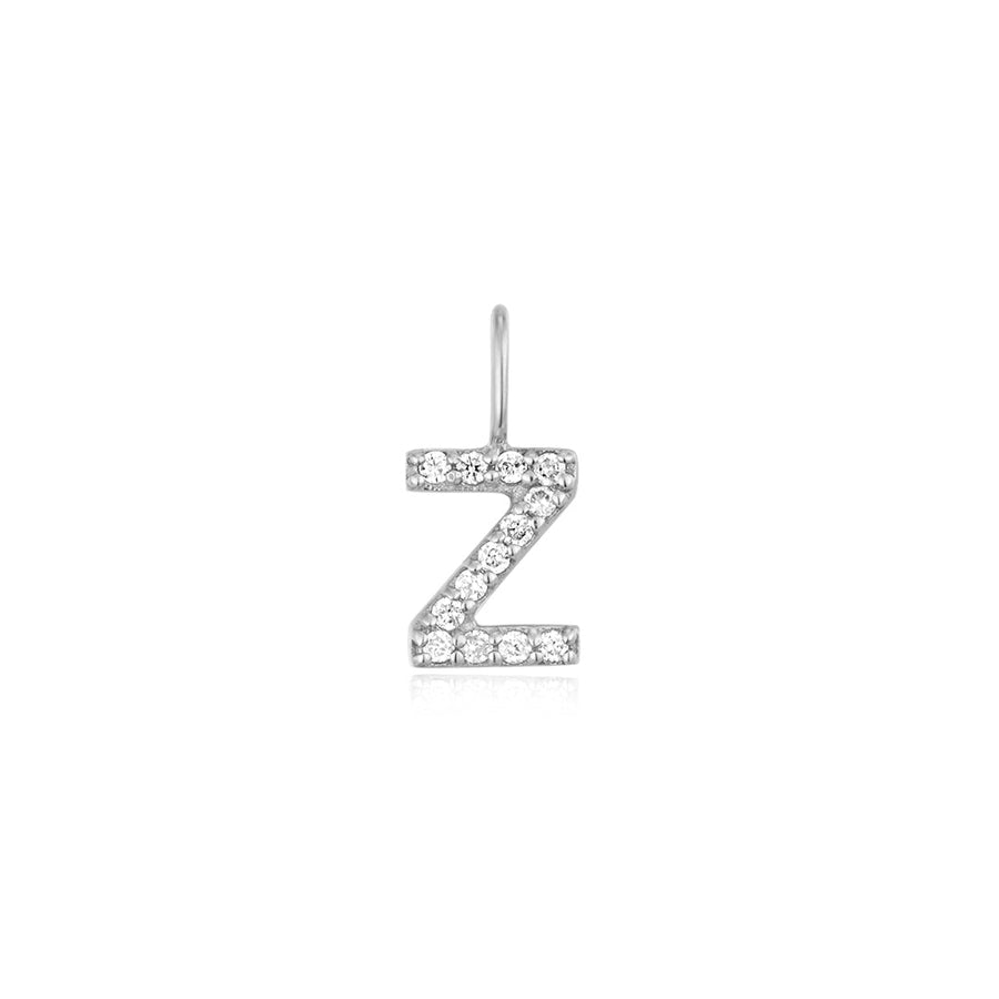 Z | Diamond Initial Charm Necklace Charms AURELIE GI White Gold 