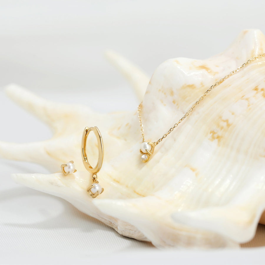 FANTASIA | White Pearl Stacker Ring Rings AURELIE GI 