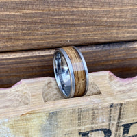 BW James Jewelers ALT Wedding Band "The Gaucho" 100% USA Made Build Your Own Ring Rugged Tungsten Flat Band with Stone Finish