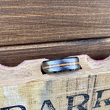 BW James Jewelers ALT Wedding Band "The Opportunist" 100% USA Made Build Your Own Ring Black Diamond Ceramic Beveled Edge Band with Grain Finish