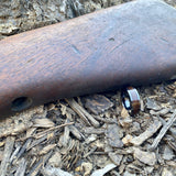 BW James Jewelers ALT Wedding Band "The Thompson" 100% USA Made Black Ceramic Ring With Wood From A Thompson M1A1 Firearm