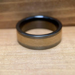 "The Boston Grand Slam" 100% USA Made Black Ceramic Ring With Wood From Fenway Park ALT Wedding Band BW James Jewelers 
