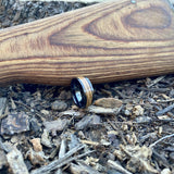 "The Warsaw" 100% USA Made Black Ceramic Ring With Wood From AK-47 Rifle ALT Wedding Band BW James Jewelers 