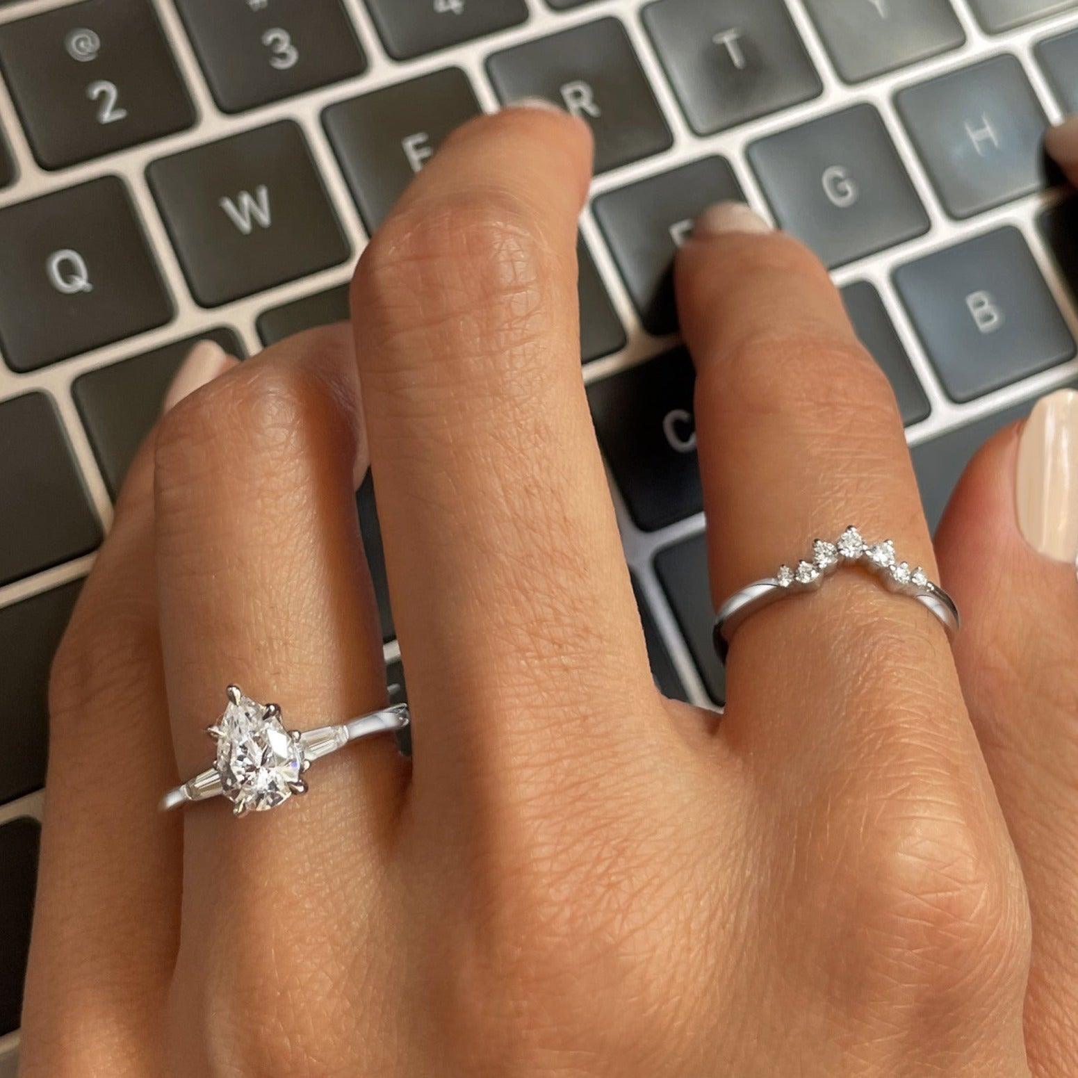 "The Boca" Classic Baguette Semi-Mount Diamond Ring Engagement Rings BW JAMES 